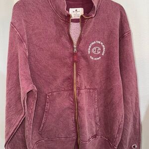 Champion Burgundy Full-Zip Sweatshirt